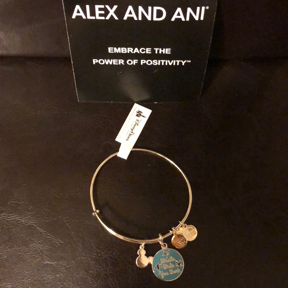 NWT Alex and Ani shiny silver Snow White quote